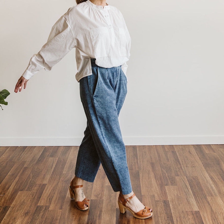 Koryphae Denim Gramps Pants High Rise Crop Stretch Size Small